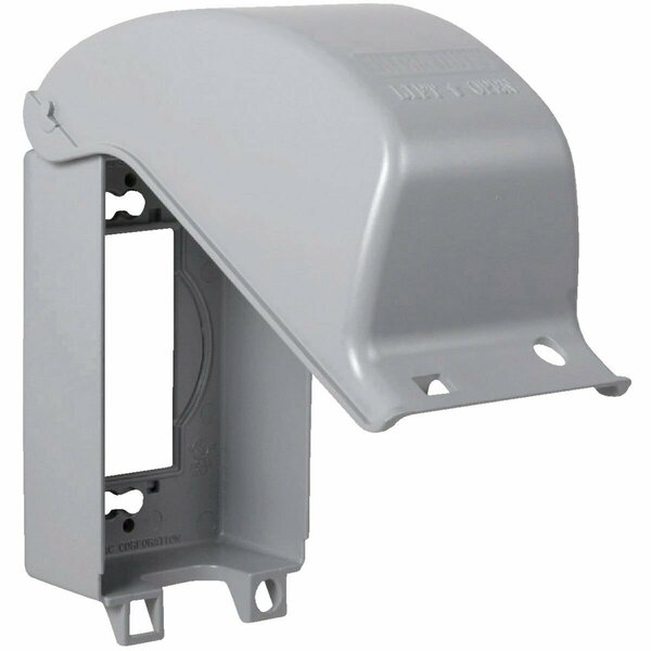 Hubbell Electrical Box Cover, 1 Gang, Aluminum, In-Use MX3200